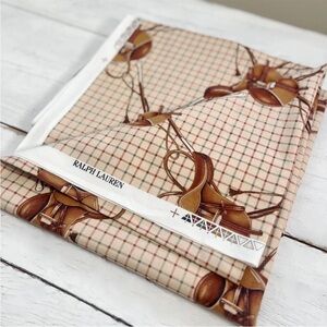 Vintage Ralph Lauren FABRIC English Saddle Equestrian House 116x54" ~ 3.22 Yards